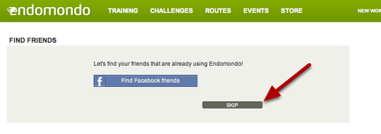 2: Skip the "find more friends" step