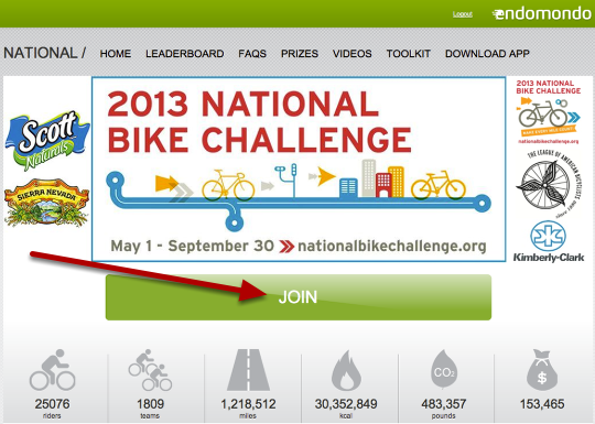 4: Go to National Bike Challenge dot org and click "Join"